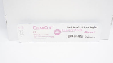 Alcon 8065993540 ClearCut Implant Knife Dual Bevel 3.5 mm Angled (x)